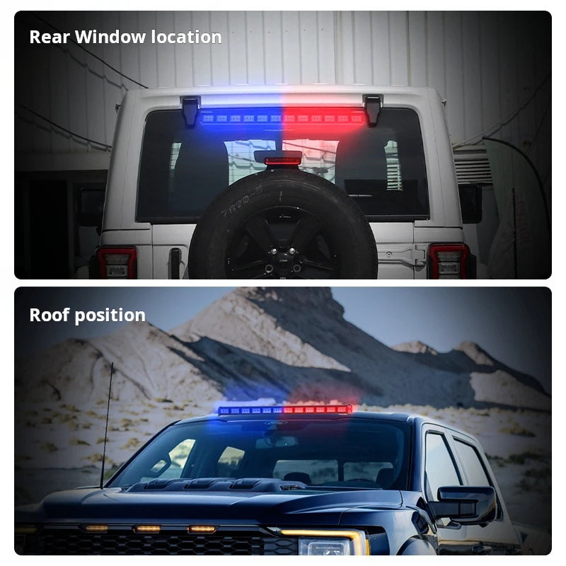108LED Emergency Strobe Bar Side Warning Rooftop Front Windshield
