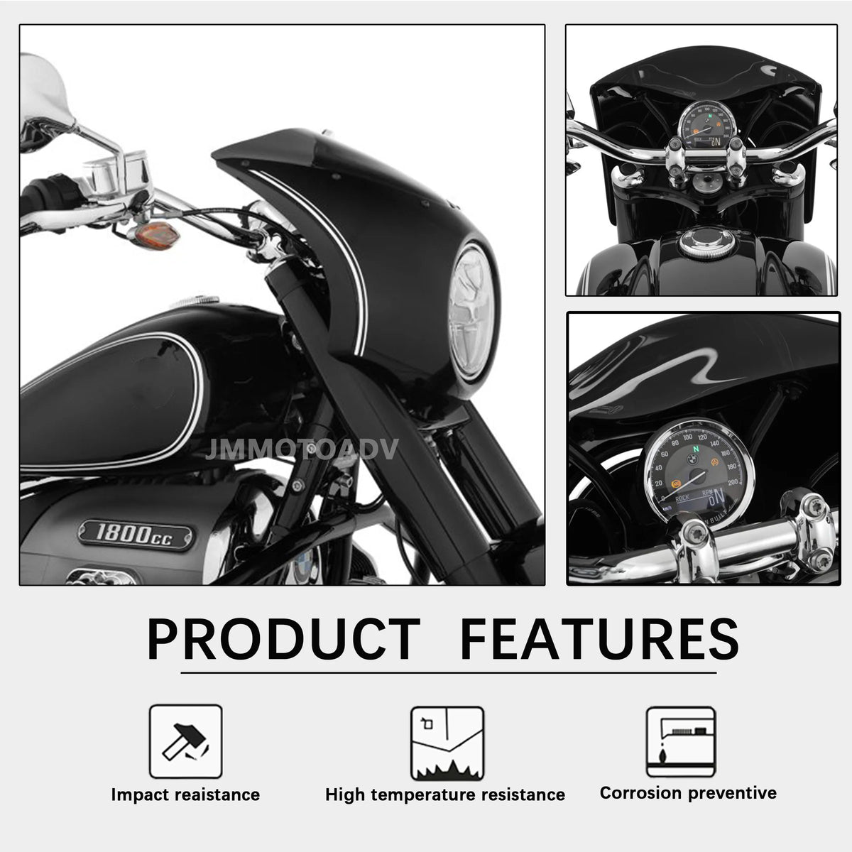 For BMW R18 100 Years R Rock Roll Cockpit Fairing Windshield