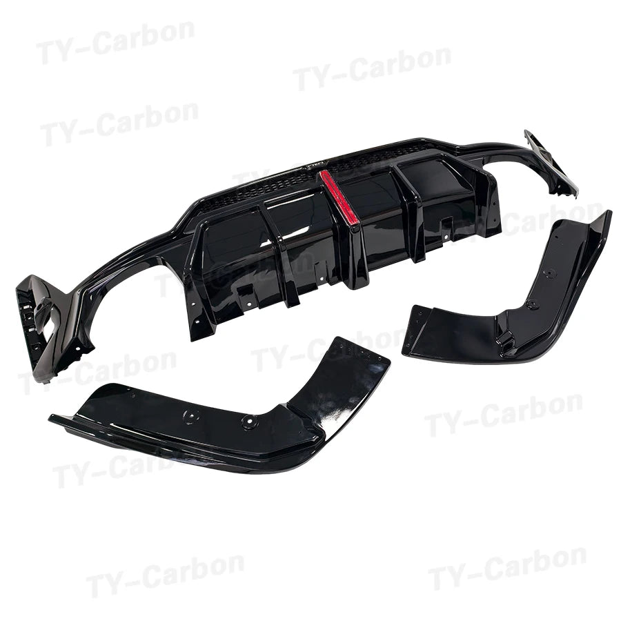 For BMW 3 Serise G20 G28 Bright Black Vten Rear Diffuser Bumper