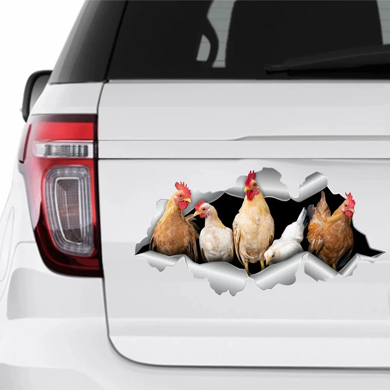 V1038 Sticker Chicken V2 Pet Animal Waterproof Vinyl Decal