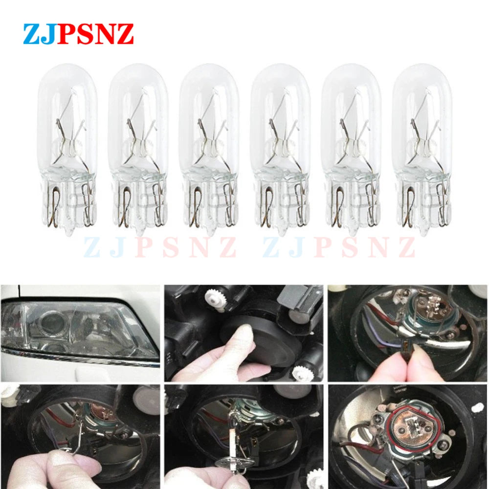 T10 12V 48v-55v-60v Bulb Inserted Bubble Halogen Warm Warning