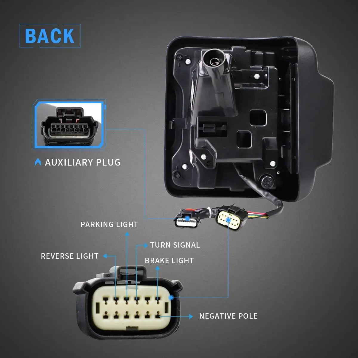 For Jeep Wrangler Jl Jlu 2018-2020 Vland yab-mr-0314 504W Tail