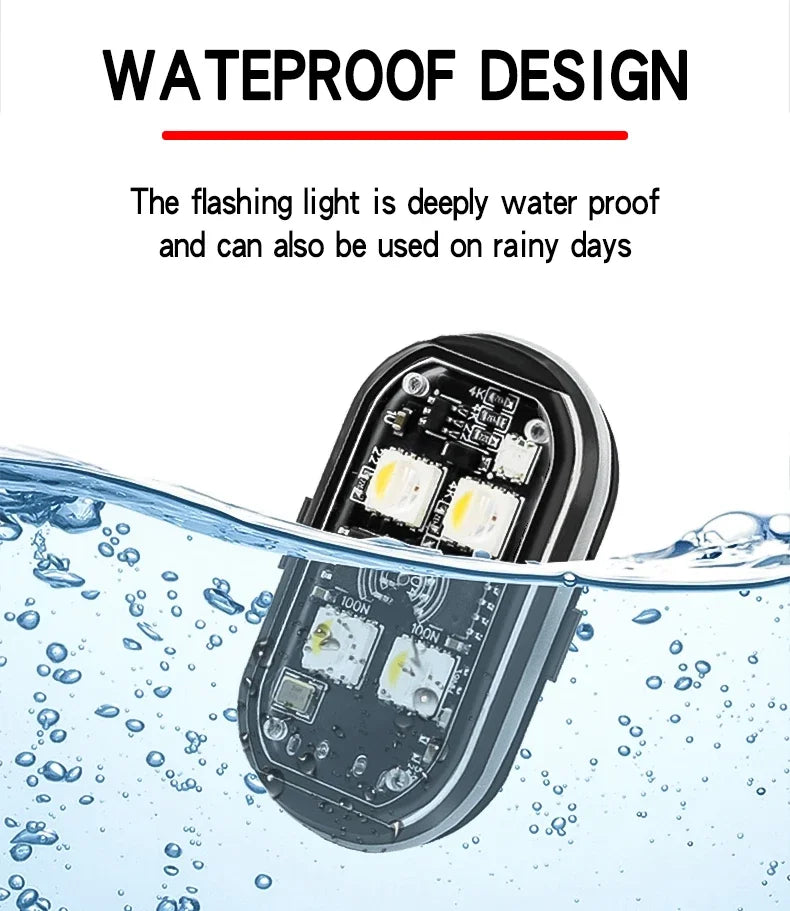 RGB Strobe Motorcycle Wireless Remote Warning Decor R Indicator