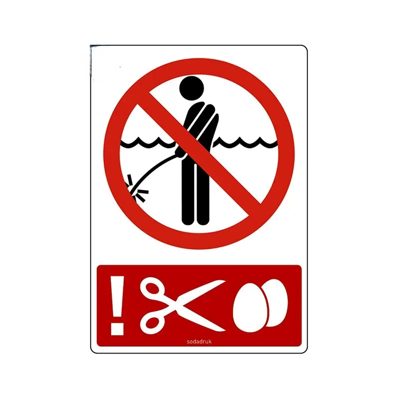 For Scissors Prohibit Toilet Anime Waterproof Sticker
