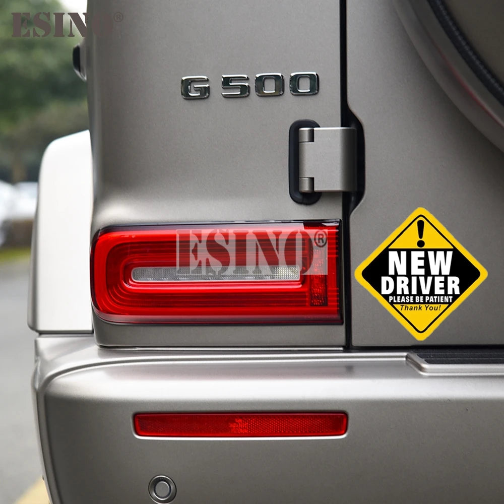 Warning Please Be Patient Driver Adhesive Pvc Waterproof Sticker