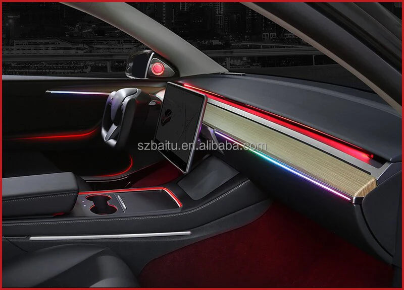 Ambient Lighting Kit Interior Atmosphere System Tesla Model