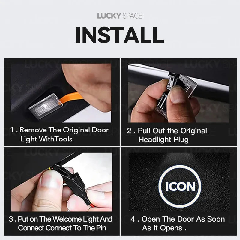 For Audi Door Welcome Lights A3 Suitable A4 A5 Q3 Q2 Q5 Q7 Q8 A6