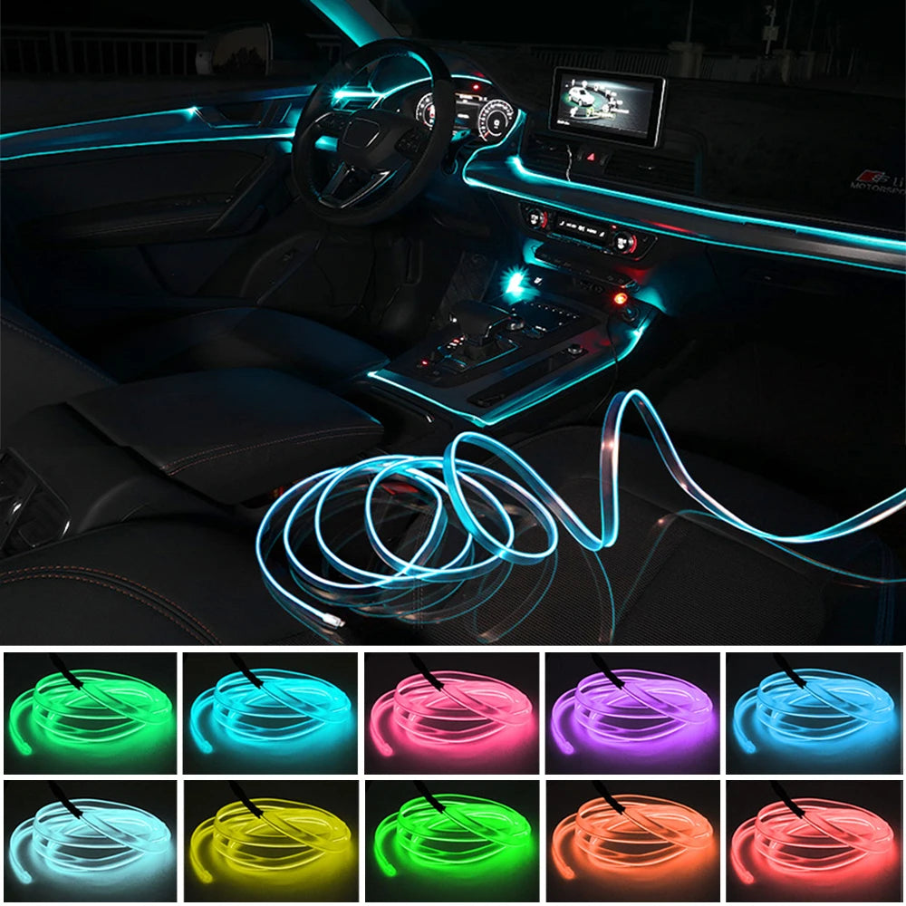 Meter Ambient Lighting Neon Fiber Optic Atmosphere Strip Interior
