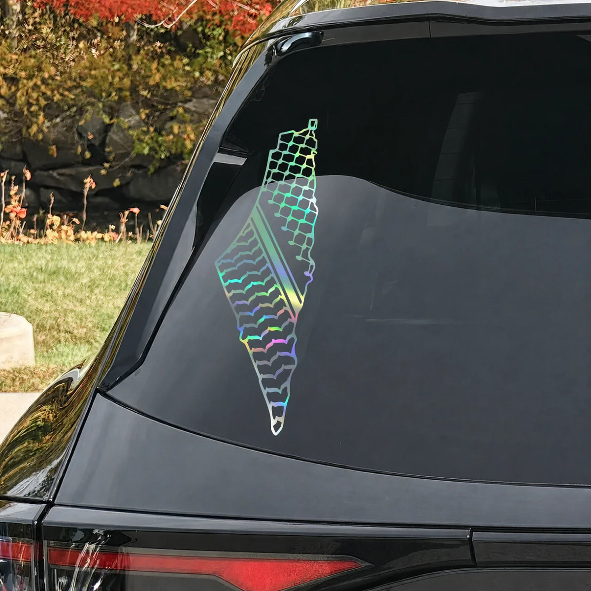 Traditional Ethnic Pattern Map Silhouette Vinyl Sticker