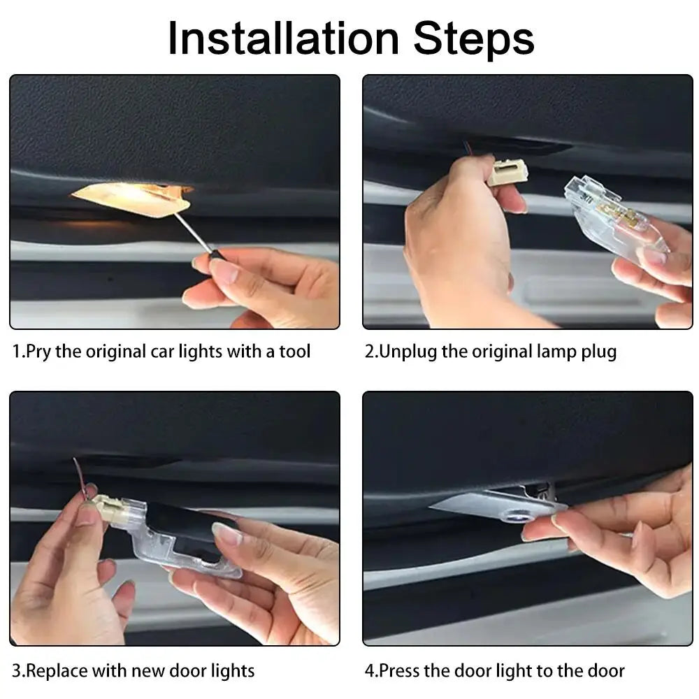 For Chrysler 200 300 300C Sebring 2PCS Door Warning Courtesy