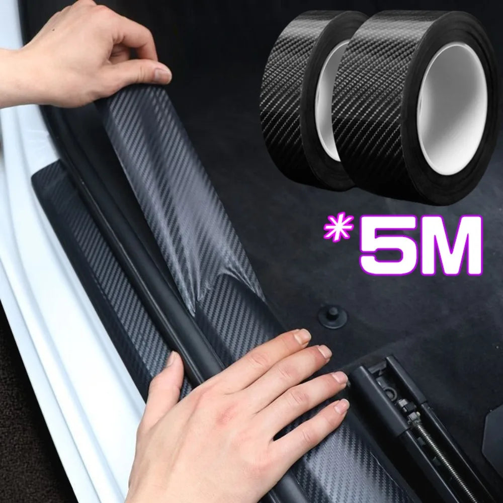Carbon Fiber Door Sticker Threshold Trunk Anti Scratch Protective