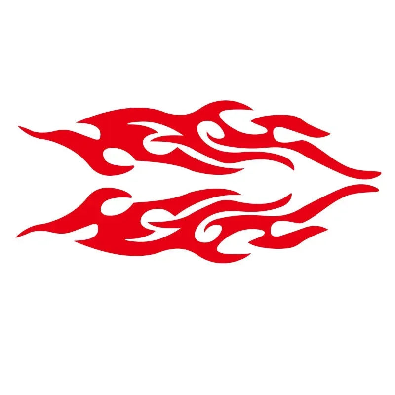 2PCS Stickers Modified Flame Decals Scratches Motorcycle Bumper