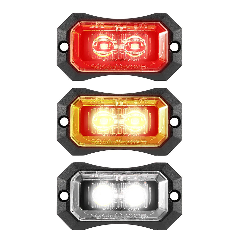 6LED 12-24v Truck Side Marker Strobe Flash Warning Waterproof