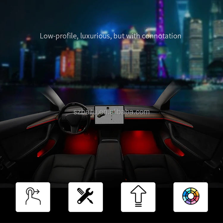 Ambient Lighting Kit Interior Atmosphere System Tesla Model