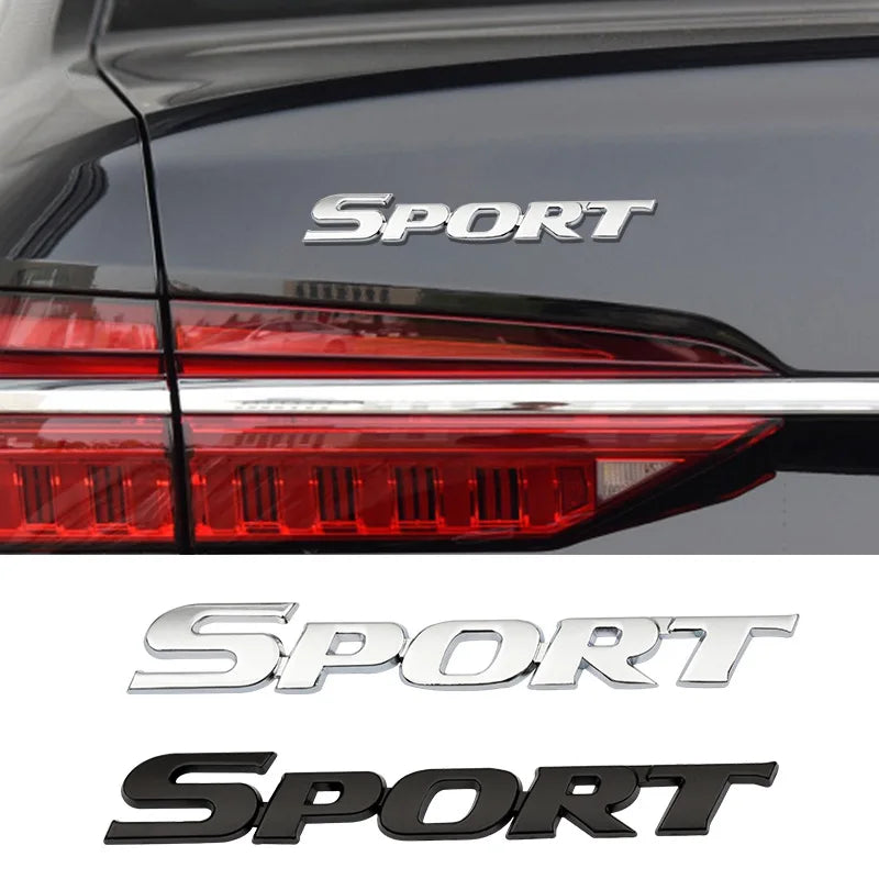 For Highlander Rav4 Yaris Sport Logo 3D Chrome Black Metal