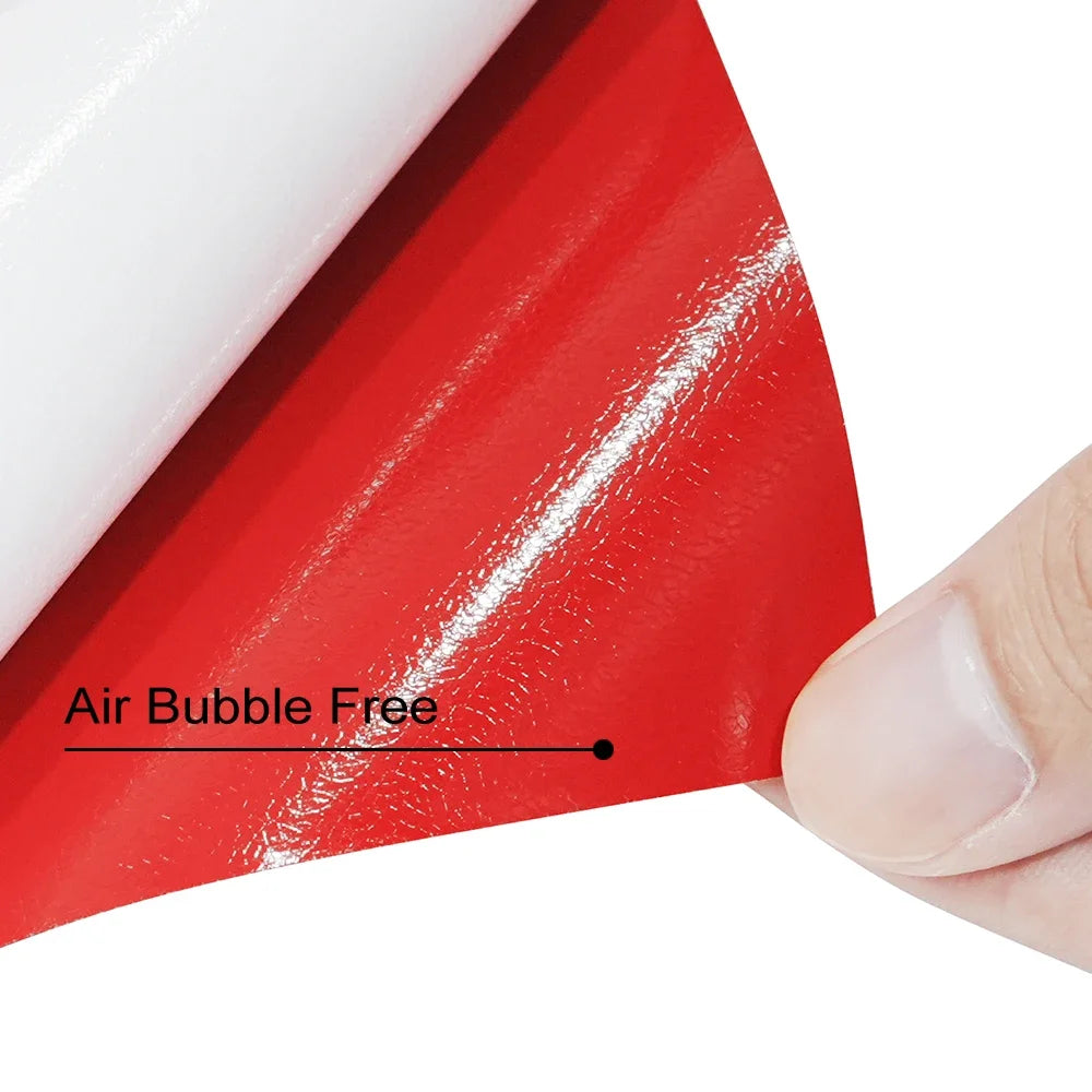 Bright Glossy Red Vinyl Wrap Stickers Color Change Film