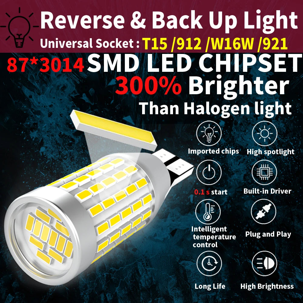 2000LM T16 T15 W16W Canbus Bulb Power 921 912