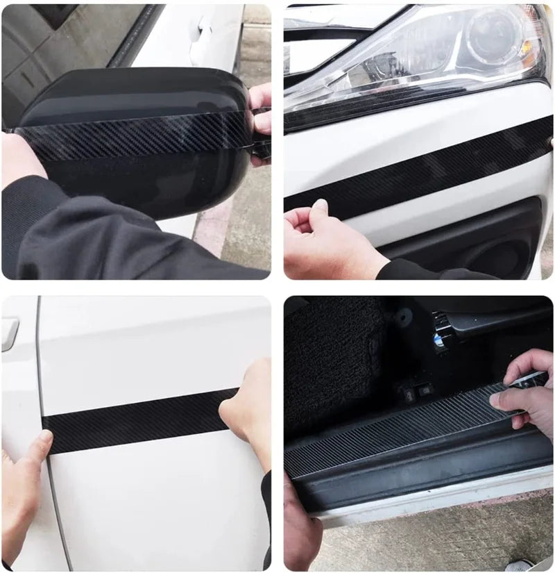 1M 3D Carbon Fiber Sticker Paste Protector Strip Door