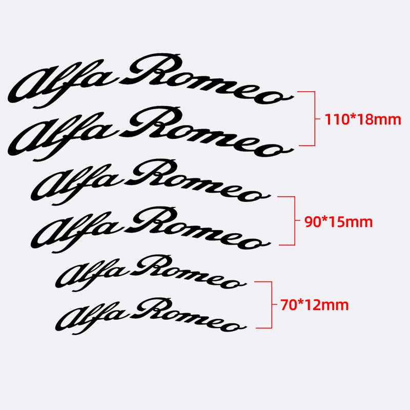 For Alfa Romeo Giulietta Gt 159 6PCS Brake Caliper Sticker Heat