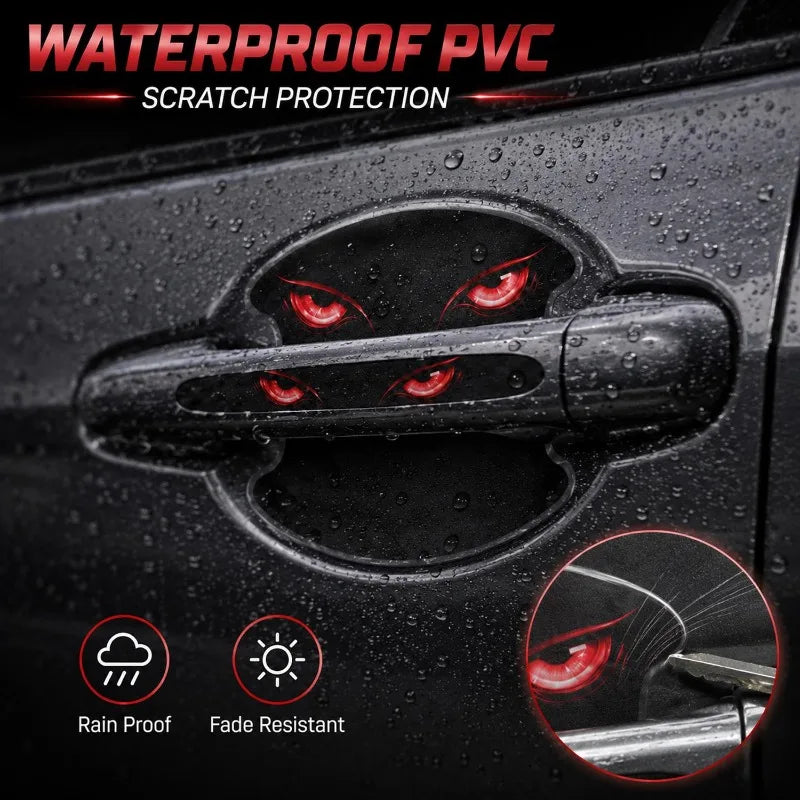 For Most Vehicle 8PCS Set Cat Eye Door Handle Bowl Sticker
