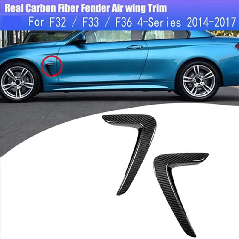 For BMW 4 Series F32 F33 Real Carbon Fiber Fender Trim Air Vent