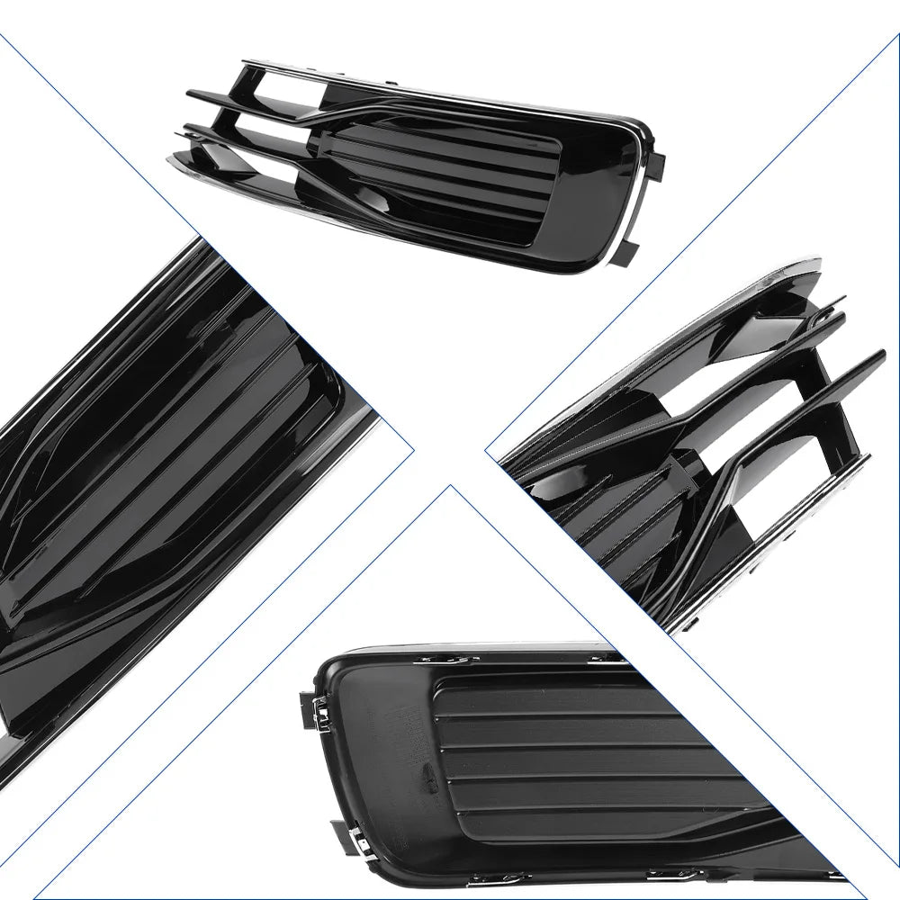 For Audi A6 C7 Sedan 2016 Front Bumper Fog Grilles Grille Cover