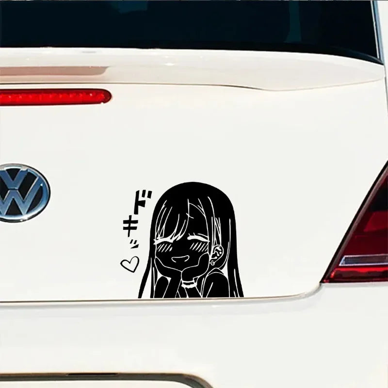 18x17cm Cute Anime Girl Jdm Sticker Body Bumper Windows