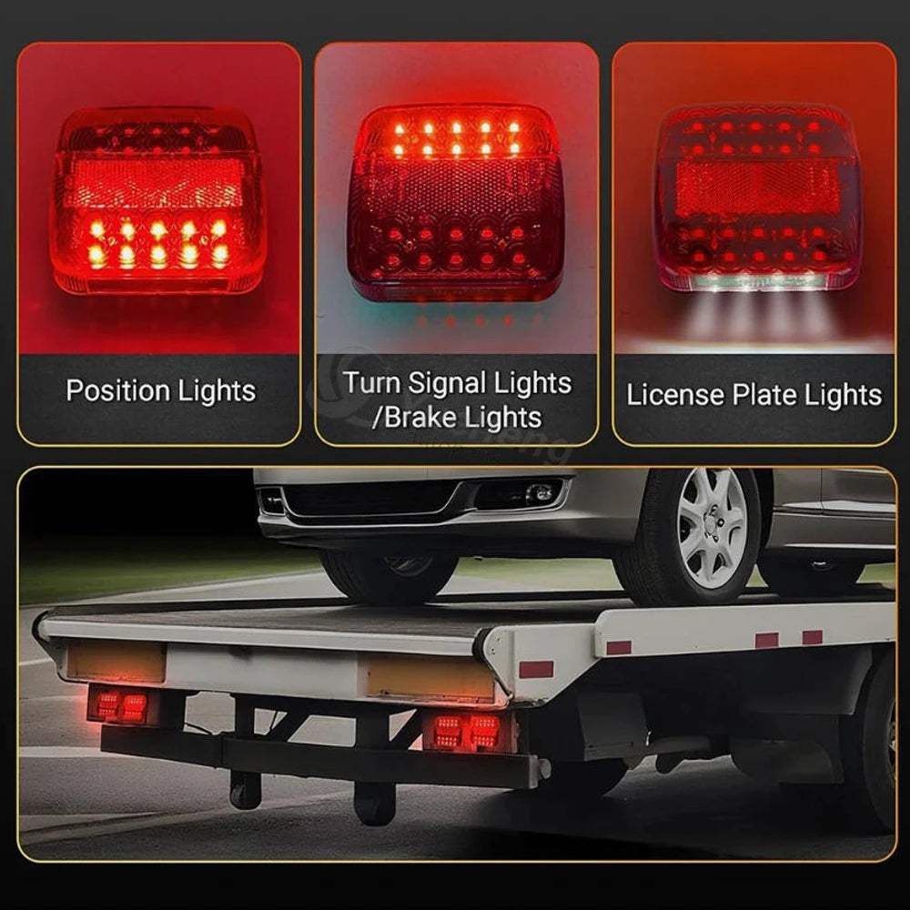 Wireless Magnetic Trailer Tail Taillight Signal Warning Kit