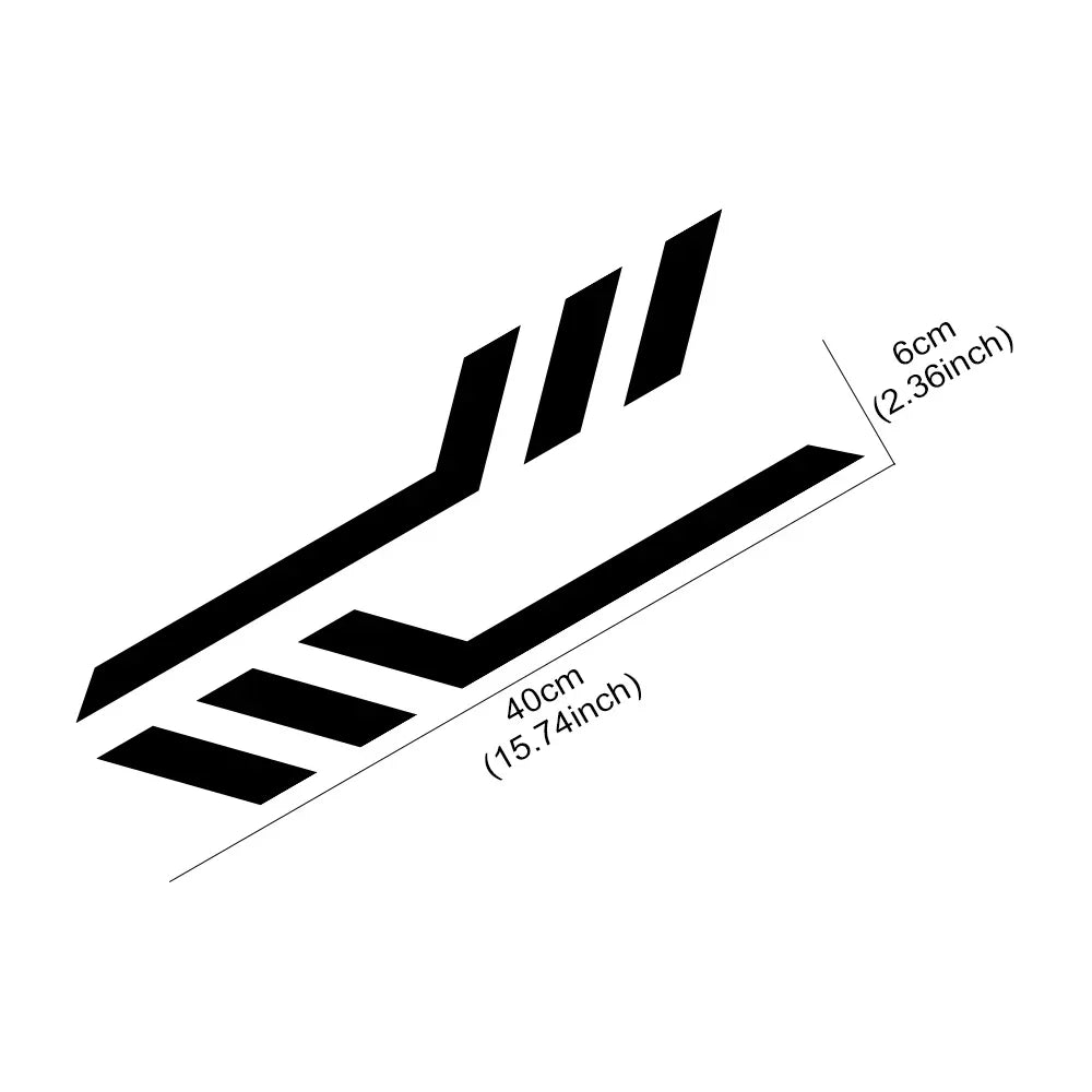 2PCS Body Stickers Side Wing Vinyl Decals Decor Modification