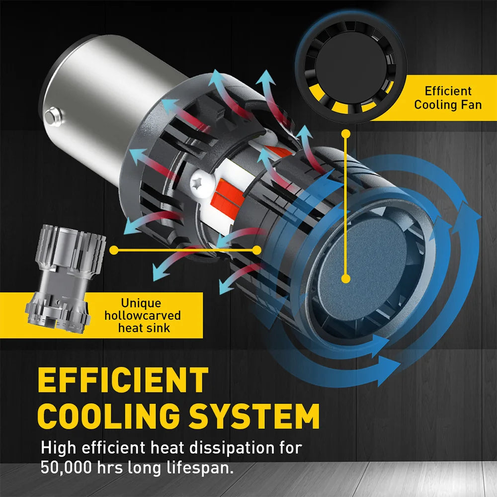 Auxito 2PCS Red 1157 P21 5W Rear Tail Canbus
