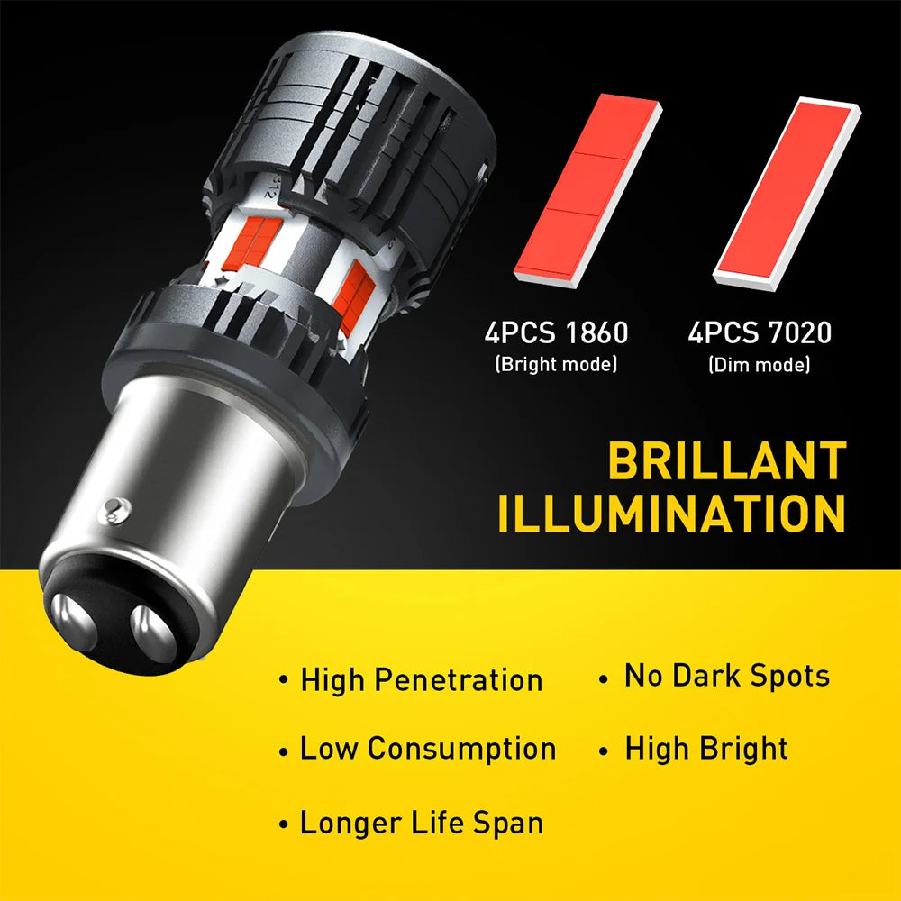 Auxito 2PCS Red 1157 P21 5W Rear Tail Canbus