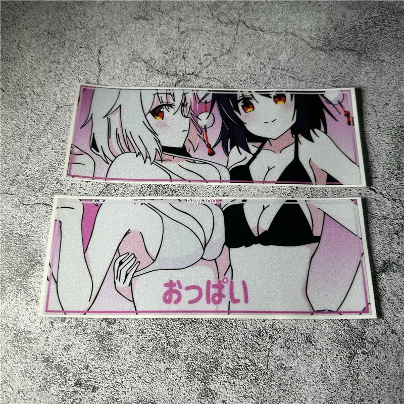 For Laptop Computer Case Trunk Auto Anime Bikini Girl Sticker