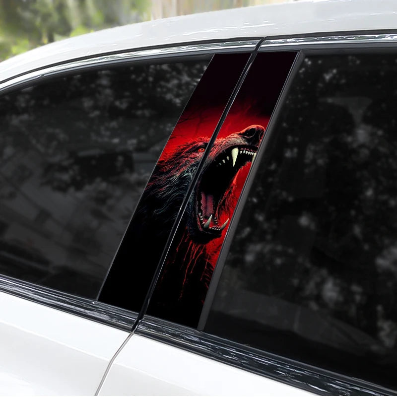 2PCS Monster Eyes Sticker Animal B Pillar Waterproof Modified