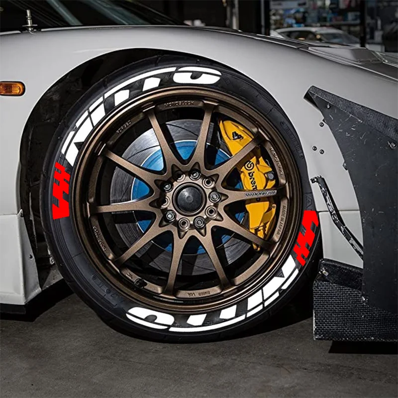 Rubber Tire Letter Stickers Waterproof Racing Wheel Personalized