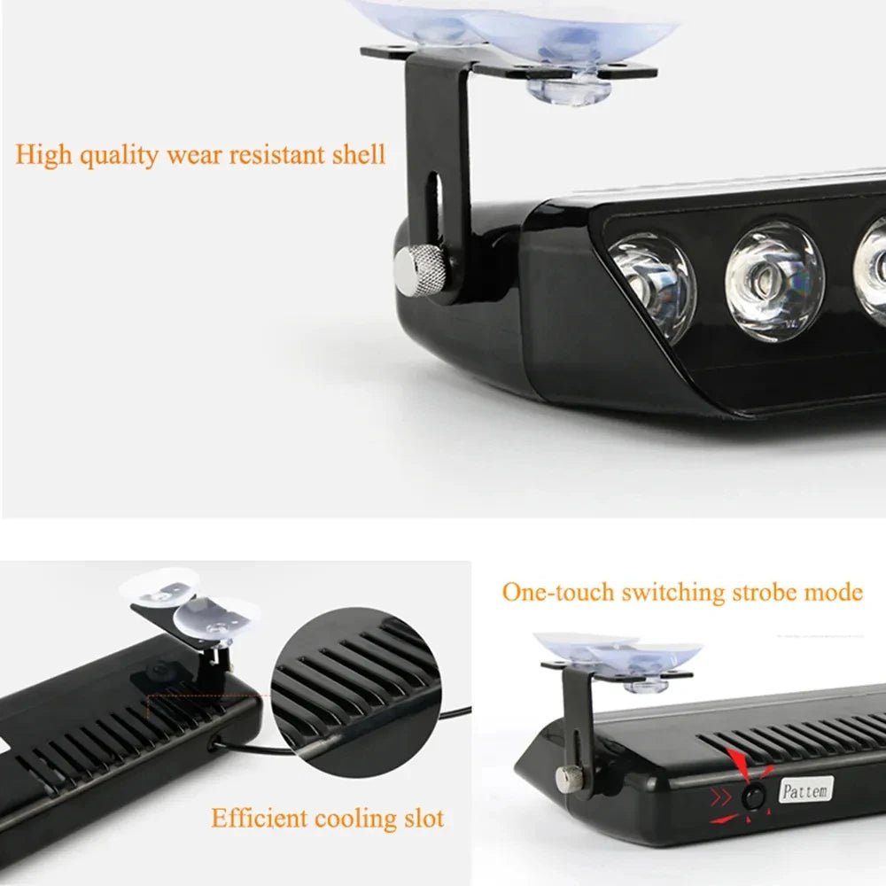 Windshield Strobe 12 Emergency Warning Hazard Flash Trucks Green