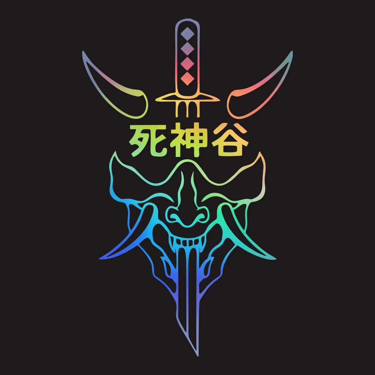Design Shinigami Valley Japanese Sticker Devil Waterproof