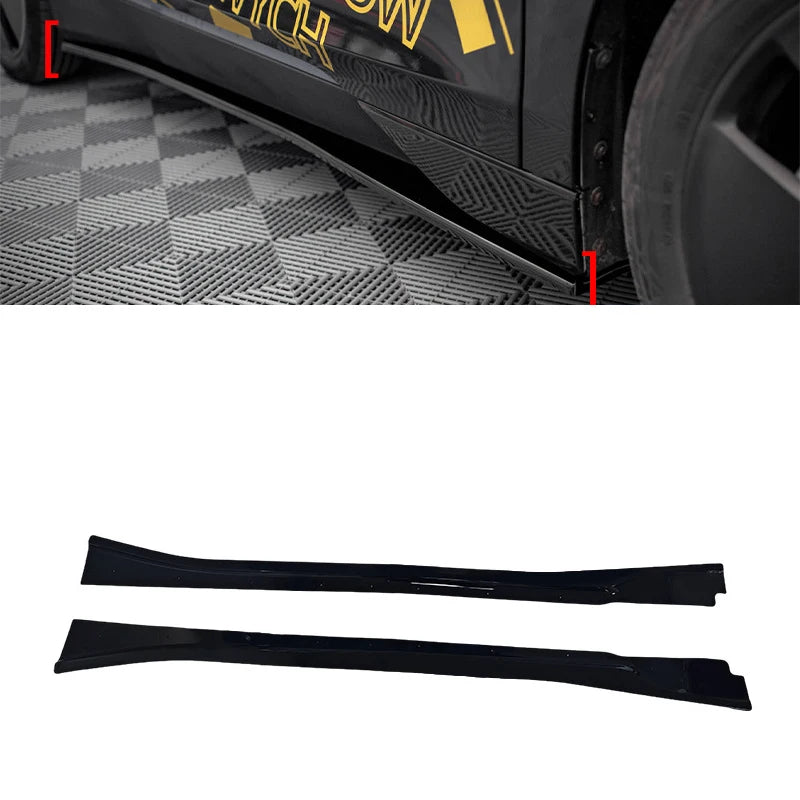 For BMW I3 I01 Range Extender Gloss Black Side Skirt 2014-2022
