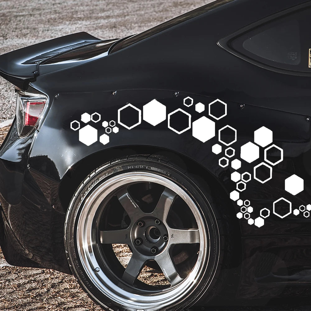 For Sports 52PCS Hexagonal Stickers Set 1-4 Inch Mixed Sizes