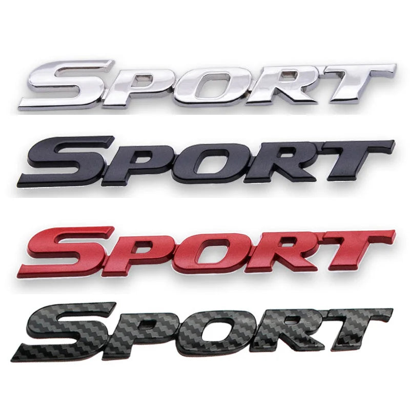 For Highlander Rav4 Yaris Sport Logo 3D Chrome Black Metal