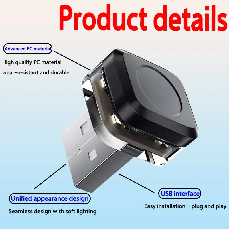 MINI USB Portable Plug Play Ambient Mood Interior Atmosphere