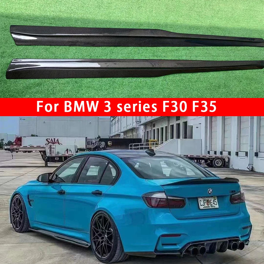 For BMW 3 Series F30 F35 Carbon Fiber Side Skirts Bumper
