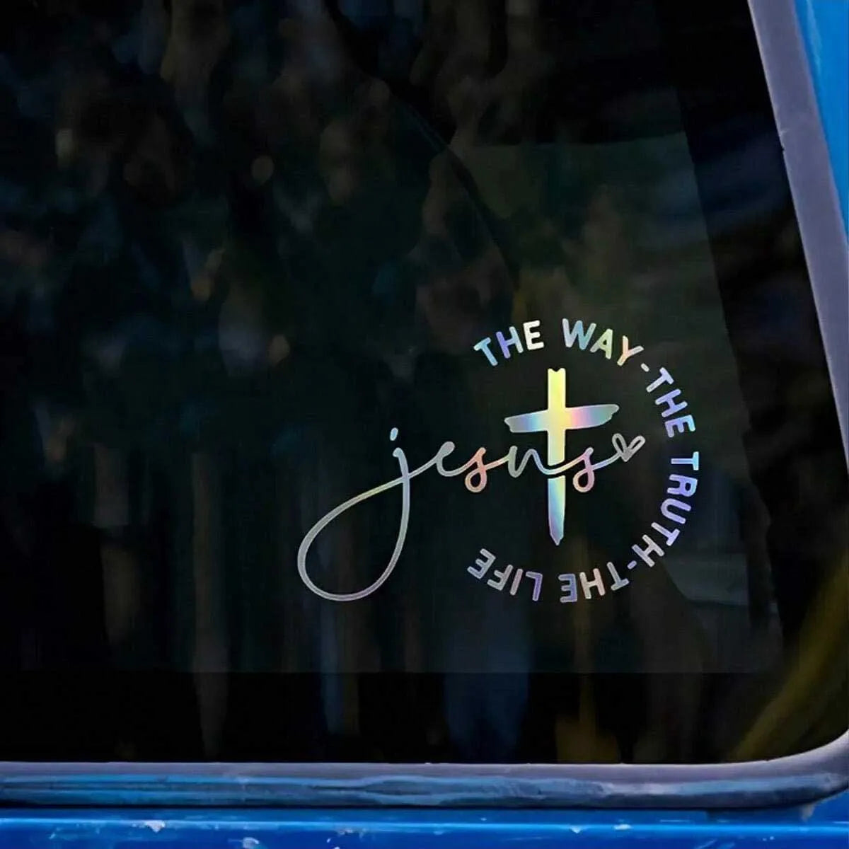 one-piece Way Jesus Christian Sticker Cross Pattern Road Truth