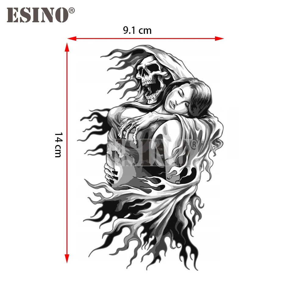 Creative Funny Angry Skull Ghost Girl Cartoon Adhesive Pvc