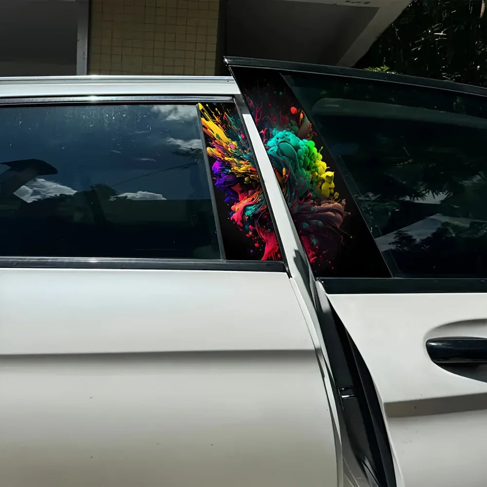 For B-pillar Exterior Accessories 2-pack Splash Paint Pattern