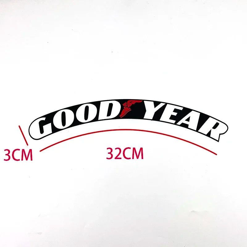 Rubber 3D Tire Lettering Stickers Permanent Sets Decals