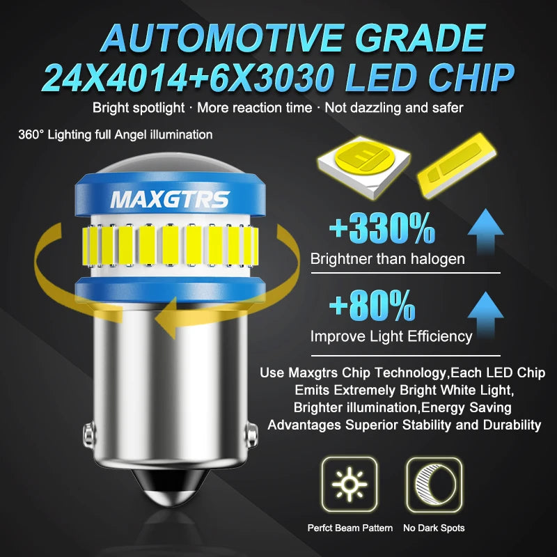 2X P21W 1156 ba15s W21W Bulb T20 7440 3156