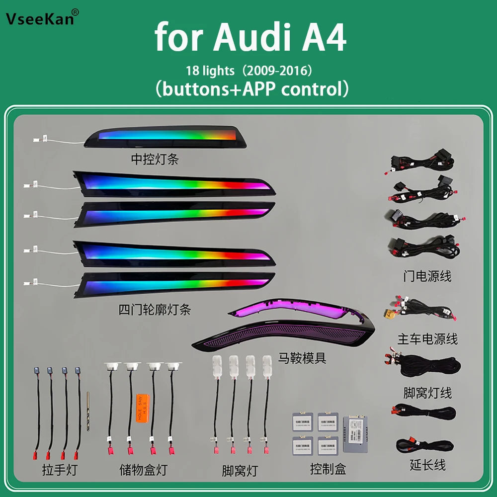 For Audi A4 Ambient Light 2009-2016 Mold Special Symphony