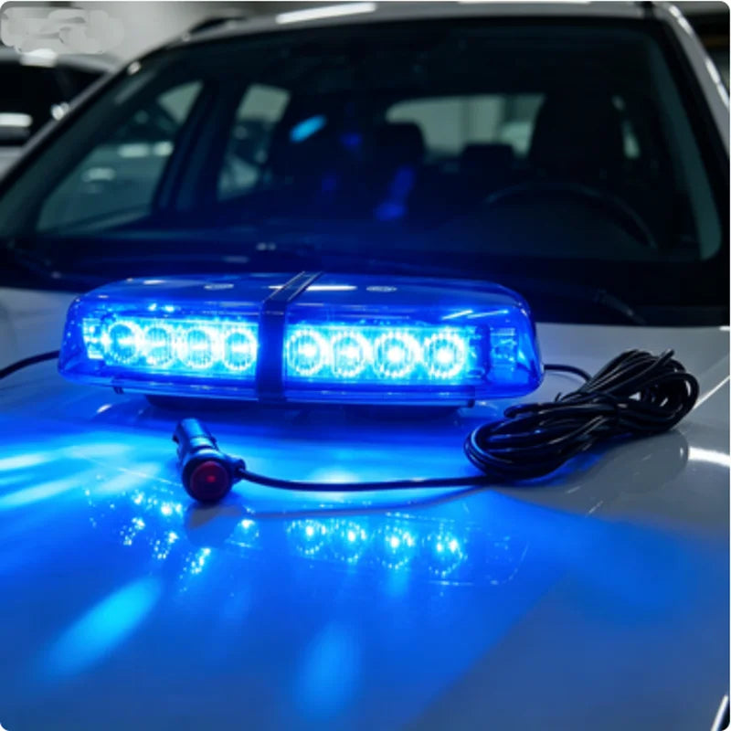 Blue Flashing 24v12v Drl Strong Magnetic Roof Road Signal