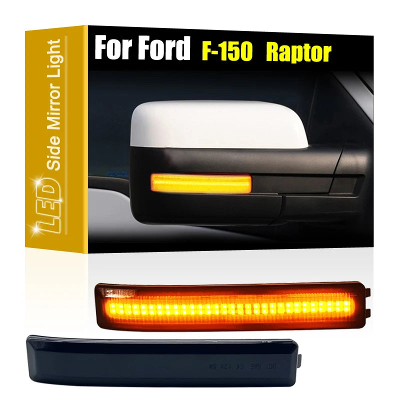 For Ford F150 F-150 2009-2014 Raptor 2PCS 12V Smoked Lens Side