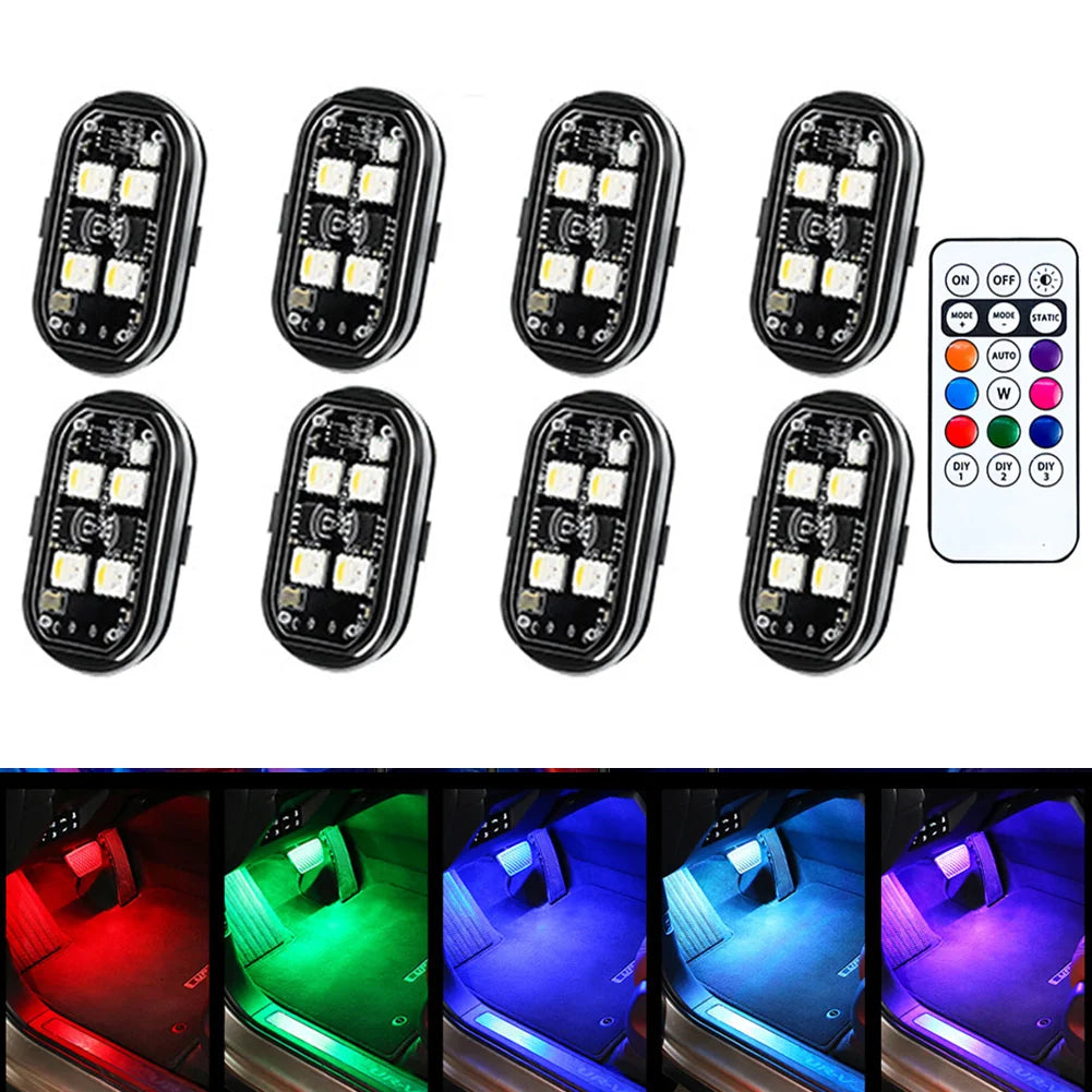 1-8pcs Wireless Strobe Decor Atmosphere Colors Rechargeable